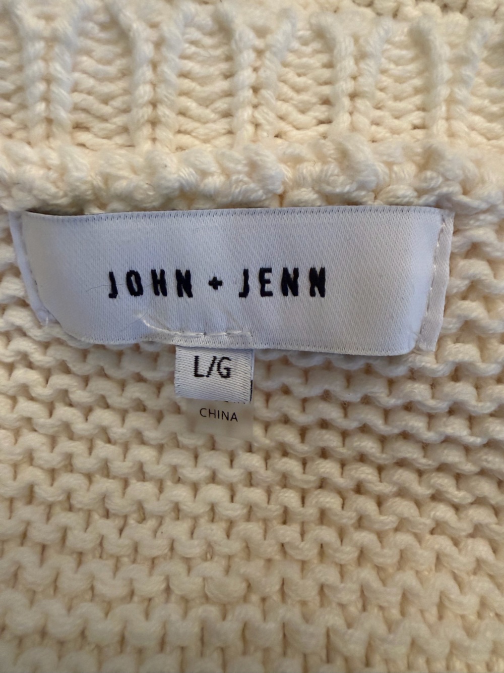 John + Jenn Cream Knit Sweater Vest Gold Button Pocket Open Front Size Large - Picture 6 of 8
